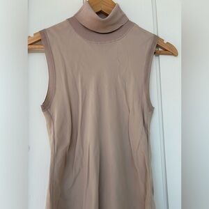 Theory Silky Sleeveless Turtleneck (Dusty Rose)